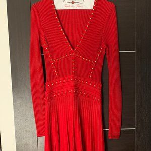 NWT Roberto Cavalli Red Holiday Dress